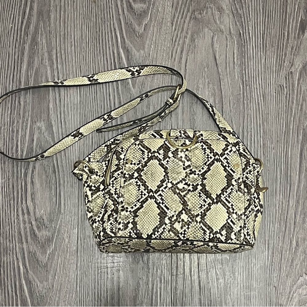 JustFab Snakeskin Crossbody Purse
